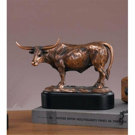 MARIAN IMPORTS F Texas Longhorn Bronze Plated Resin Sculpture MA358001